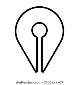 localizador de línea simple icono vector plantilla de diseño