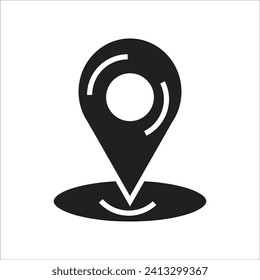 plantilla de línea de icono del vector de localización