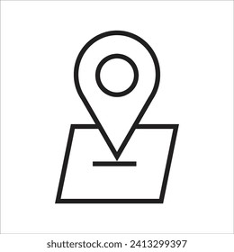 locator vector icon line template