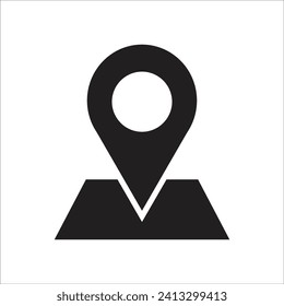 plantilla de línea de icono del vector de localización