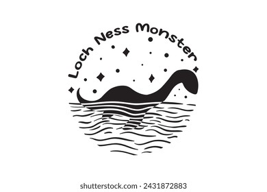 Loch Ness Monster Bundle, Nessie, Split monogram, Lochness, Monster dinosaur, stencil, Loch Ness Clipart, Loch Ness, Vector, monster silhouette