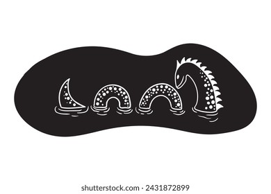 Loch Ness Monster Bundle, Nessie, Split monogram, Lochness, Monster dinosaur, stencil, Loch Ness Clipart, Loch Ness, Vector, monster silhouette