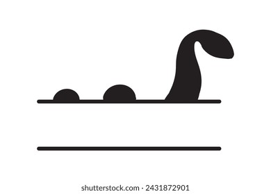 Loch Ness Monster Bundle, Nessie, Monograma dividido, Lochness, Monosaurio monstruo, plantilla, Loch Ness Clipart, Loch Ness, Vector, silueta monstruo