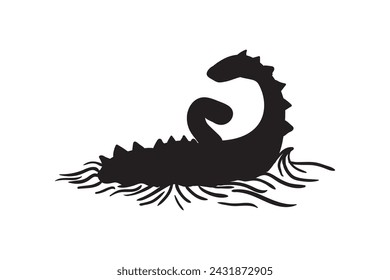 Loch Ness Monster Bundle, Nessie, Split monogram, Lochness, Monster dinosaur, stencil, Loch Ness Clipart, Loch Ness, Vector, monster silhouette