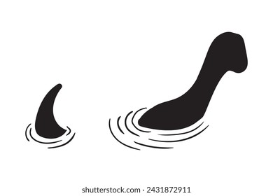 Loch Ness Monster Bundle, Nessie, Split monogram, Lochness, Monster dinosaur, stencil, Loch Ness Clipart, Loch Ness, Vector, monster silhouette