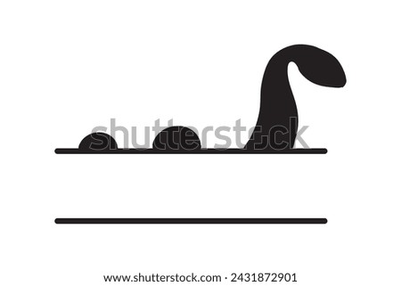 Loch Ness Monster Bundle, Nessie, Split monogram, Lochness, Monster dinosaur, stencil, Loch Ness Clipart, Loch Ness, Vector, monster silhouette