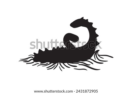 Loch Ness Monster Bundle, Nessie, Split monogram, Lochness, Monster dinosaur, stencil, Loch Ness Clipart, Loch Ness, Vector, monster silhouette