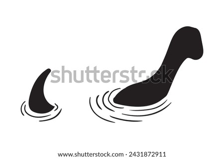 Loch Ness Monster Bundle, Nessie, Split monogram, Lochness, Monster dinosaur, stencil, Loch Ness Clipart, Loch Ness, Vector, monster silhouette