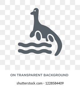 Loch ness monster icon. Trendy flat vector Loch ness monster icon on transparent background from animals  collection.  svg