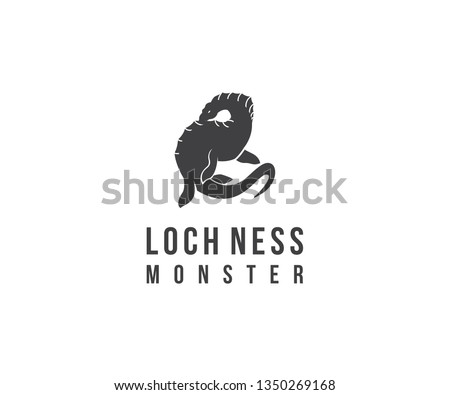 loch ness monster logo vector