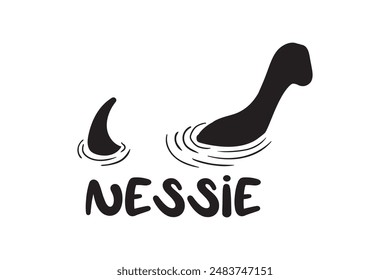 Loch Ness Monster, Nessie, Split monogram, Lochness, Monster dinosaur, stencil, Loch Ness Clipart, Loch Ness, Loch Ness Vector,