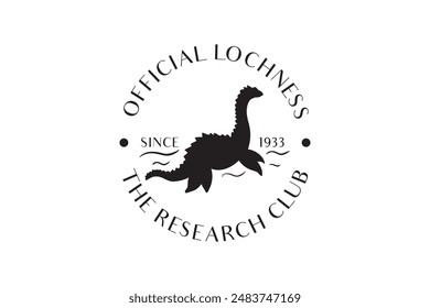 Loch Ness Monster, Nessie, Split monogram, Lochness, Monster dinosaur, stencil, Loch Ness Clipart, Loch Ness, Loch Ness Vector,