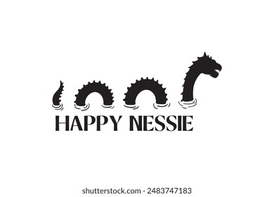 Loch Ness Monster, Nessie, Monograma dividido, Lochness, Monosaurio monstruo, plantilla, Loch Ness Clipart, Loch Ness, Loch Ness Vector,