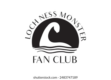 Loch Ness Monster, Nessie, Monograma dividido, Lochness, Monosaurio monstruo, plantilla, Loch Ness Clipart, Loch Ness, Loch Ness Vector,