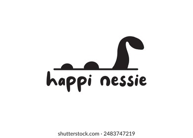 Loch Ness Monster, Nessie, Split monogram, Lochness, Monster dinosaur, stencil, Loch Ness Clipart, Loch Ness, Loch Ness Vector,