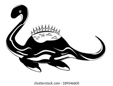 loch ness plesiosaur black