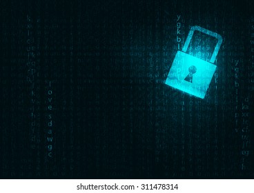 Lock abstract blue futuristic english code abstract vector backgrounds 