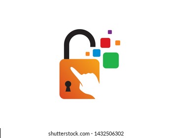 Lock App Logo Template, Icon, Symbol