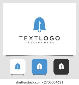 lock and bell logo variations perfect for security brand identity