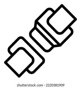 Lock belt icon outline vector. Drive accident. Strap travel