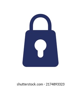Lock black glyph ui icon. Cybersecurity. Privacy. Password and login. User interface design. Silhouette symbol on white space. Solid pictogram for web, mobile. Isolated vector illustration