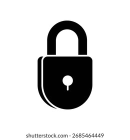 Icono de Vector de glifo negro de bloqueo