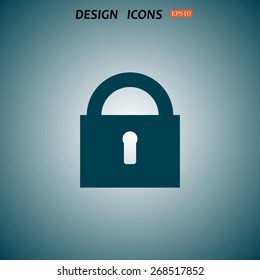 lock black . icon. vector design