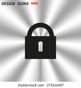 lock black . icon. vector design