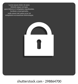 lock black . icon. vector design