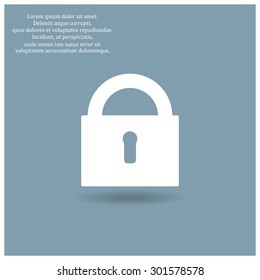 lock black . icon. vector design