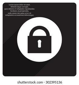 lock black . icon. vector design