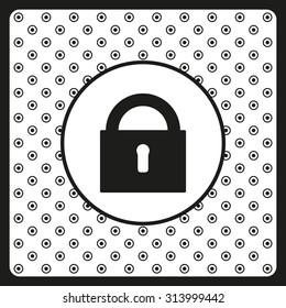 lock black. icon. vector design