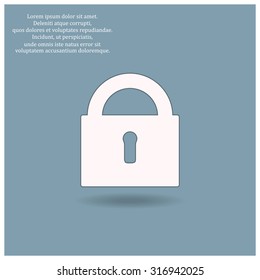lock black . icon. vector design