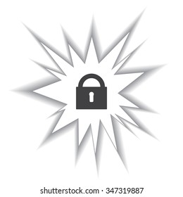 lock black . icon. vector design