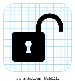 Lock - black  vector icon