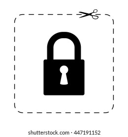 lock  - black vector icon