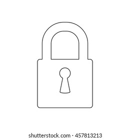 lock  - black vector icon