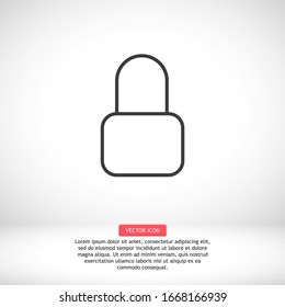 lock. black vector icon line linear style on the background. Best icon 10 eps illustration