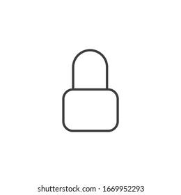 lock. black vector icon line linear style on the background. Best icon 10 eps illustration