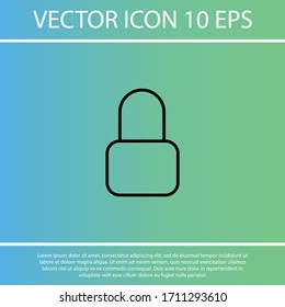 lock. black vector icon line linear style on the background. Best icon 10 eps illustration