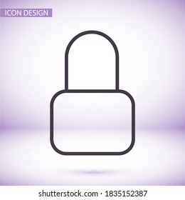 bloquear. estilo lineal de línea de icono de vector negro en el fondo. Icono de mejor ilustración de 10 pasos