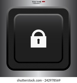 lock black , vector illustration, EPS 10