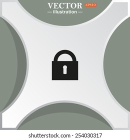 lock black , vector illustration, EPS 10