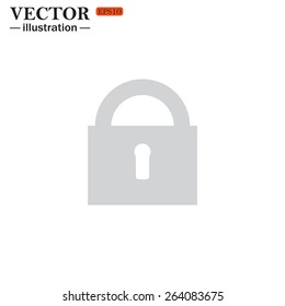 lock black , vector illustration, EPS 10