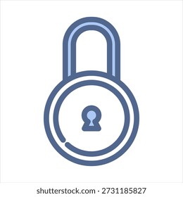 Colección de estilo de icono azul de bloqueo