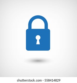 Lock -  blue vector icon