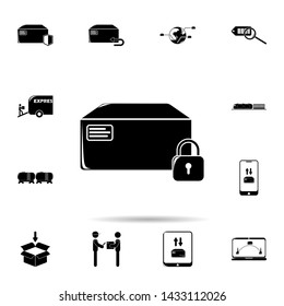 lock box icon. Universal set of logistic for website design and development, app development