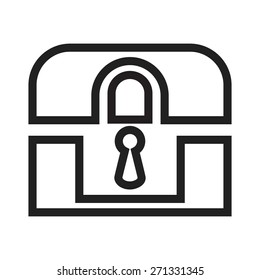 Lock, Box, Safe, Locker Icon Vector Image. Can Also Be Used For Banking, Finance, Business. Suitable For Web Apps, Mobile Apps And Print Media.