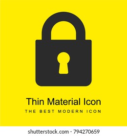 Lock bright yellow material minimal icon or logo design