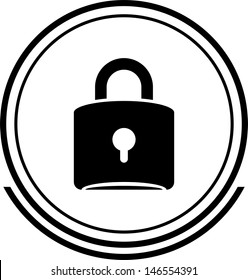 Lock button black 
